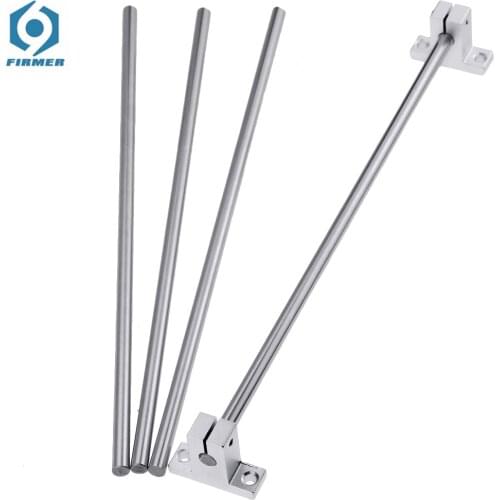 2pcs 6mm 8mm 10mm 12mm 16mm 8 400mm linear shaft 3d printer parts 8mm 400mm Cylinder Chrome Plated Liner Rods axis