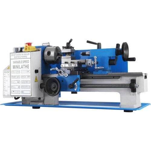 Poland & US Warehouse Auto 550W Machine 220V Motor Variable Speed Mini Metal Lathe