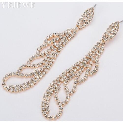 Fashion Earrings Wedding Crystal Type of Womens Exaggerated leaves Women Jewelry Drop Earrings Luxurious Crystal Earrings E399