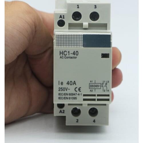 1PCS 2P32 40 63A modular contactor for air conditioner and elevator use 110V 220V