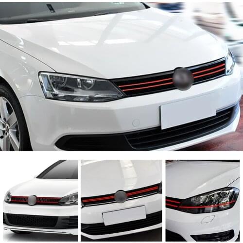 Car Strip Sticker Reflective Stickers Front Hood Grille Decals Car Styling Auto Decoration For VW Golf 6 7 Tiguan