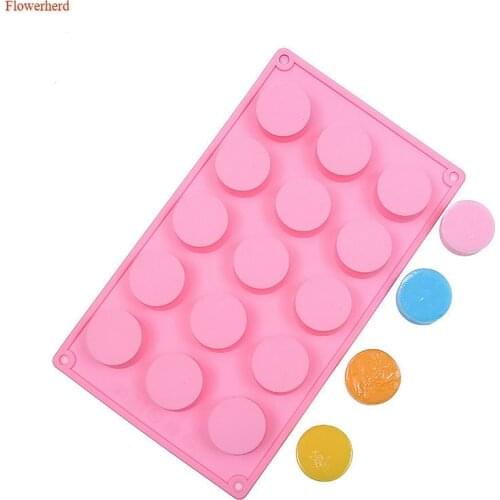 15 Cavities Small Circle Silicone Mold DIY Circle Soap Mold Circle Cylinder Round Mold Silicone Mold Resin Mold Candle Mold