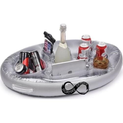 Fancy Inflatable Floating Drinking Holder Pool Food Tray Cooler Serving Bar for Summer
