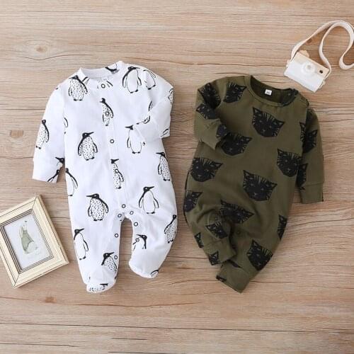 2020 TALLOLY hot sale autumn new leisure infant long-sleeved footsuit baby cute outing romper
