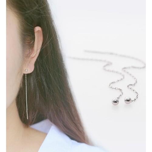 New Arrivals Korean Style Long Beads Ball Earrings For Women Lady Bridal Earrings Girls Gifts Pendientes Brincos 2021