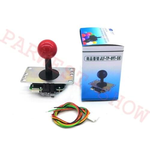 Original Sanwa Japan Arcade Joystick JLF-TP-8YT-SK With LB-35 Ball Top And Black Shaft Cover 5pin Cable for Arcade Jamma Stick