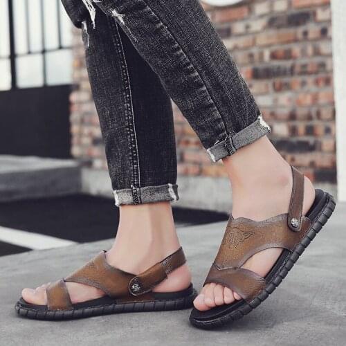 Sandal Men Shoes Gladiator Men Sandals Sandalet Mens Summer Sandalias De Hombre Big Sea Leather Shoes Large Cuero Beach For