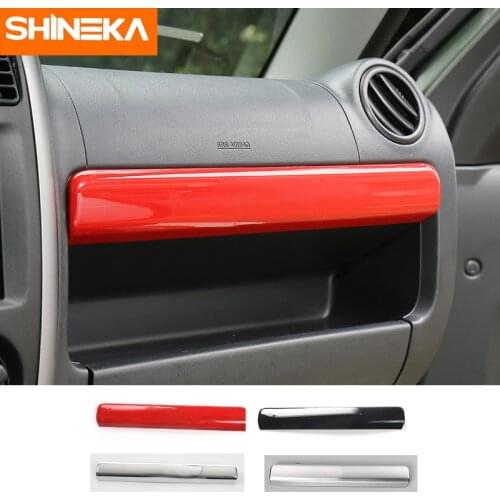 SHINEKA ABS Glove Box Cover Trim Storage Box Decoration Sticker Interior For Suzuki Jimny 2007-2015 Car Accessories