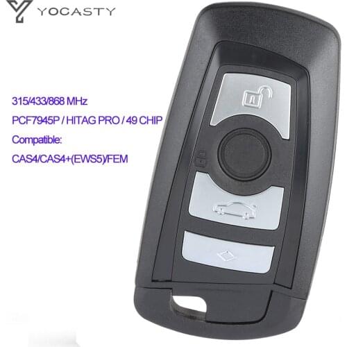 YOCASTY 4 Button Smart Card Keyless Entry CAS4 System Remote Car Key For BMW F Series 5 7 Series