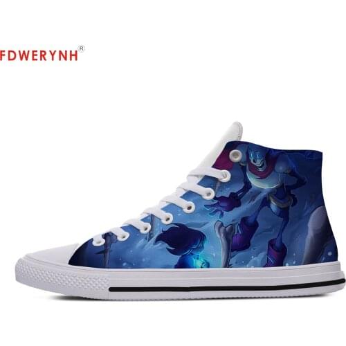 Mens Casual Shoes Undertale Sans Pattern Unisexing Harajuku 3D Printing Logo Man Breathable Lightweight Mesh Shoes