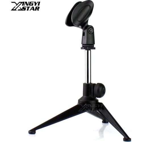 Universal Metal Desktop Handheld Microphone Stand Tripod Mic Clip Holder For Shure SM57 SM 58 Beta 58A 57A 87A 87C PGA48 PGA58