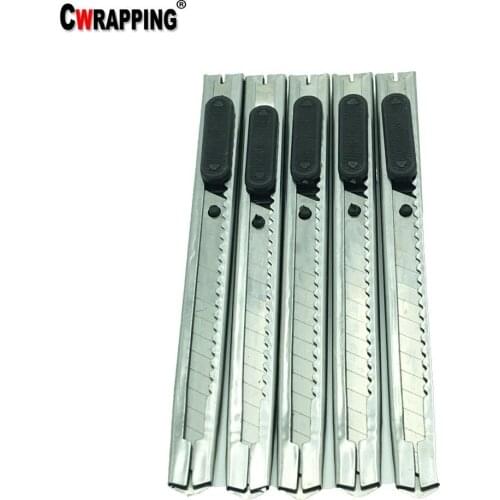 5pcs Universal Mini Auto-lock Film Utility Cutter Knife With Stainless Steel Blade Paper Vinyl Sticker Wrap Safety Snitty Tools