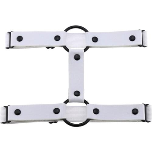 Punk Sexy Women Elastic Leather Leg Ring Garter Belt Round Rivet Thigh Ring Goth Harajuku Harness Stockings Garter Sexy Women