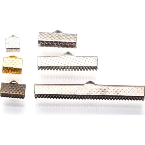 Cove clasp for String Ribbon Clip Tip Cord Fold Over Clasp Crimp Bead Connectors For DIY Jewelry Making