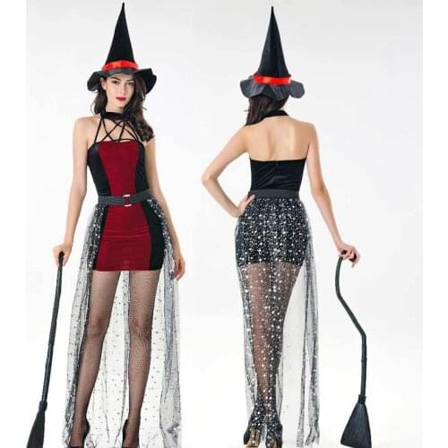 Adult Sexy Vampire Witch Costume Halloween Stage Performance Cosplay Fancy Dress halloween costume for women