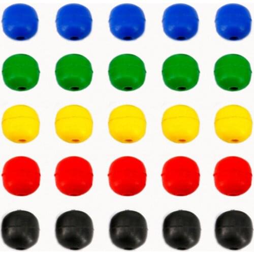 100pcs Soft Rubber Buffer Shock Beads Mixed Color Knot Protector Helicopter Rigs Protecting Swivels Fishing Accessories Tackles