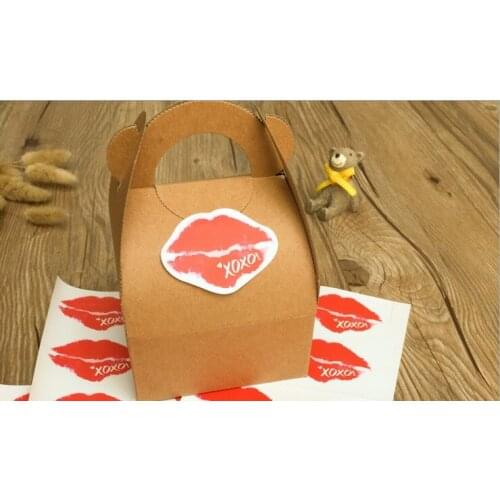 180pcs Sweet Lips Gift Seal Label Stickers for Party Favor Candy Box Cookie Bag Decorate Free Shipping