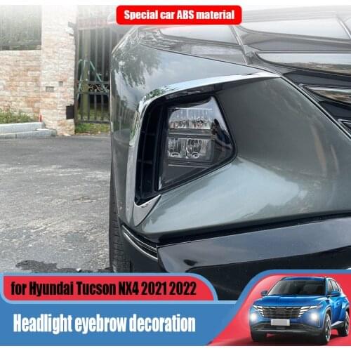 For Hyundai Tucson NX4 2021 2022 car headlight eyebrow blade ABS front bumper anti-collision decorative strip