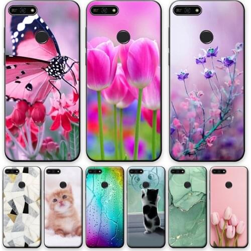 For Honor 7A Pro Case Flower Style Case For Honor 7A Pro Soft Protective Case on 7A Pro Phone Back Cover For Huawei Honor 7A Pro