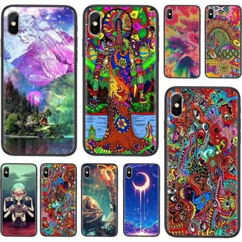 Drawing Surreal Colorful Psychelic For Redmi Note 10 9 9S 9T 8 8T 7 6 5 5A 4 Pro Max 4G 5G Accessories Pouches Cover Shell Flash