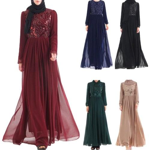 Fashion Women Muslim Abaya Long Robe Embroidery Sequin Prayer Maxi Dress Islamic Jilbab Turkey Vintage Dresses Dubai Arab Kafta