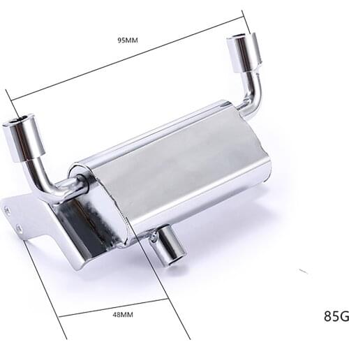 For T4 Ford Mustang Mango Metal Simulation Fuel Tank Dual Exhaust Pipe Upgrade