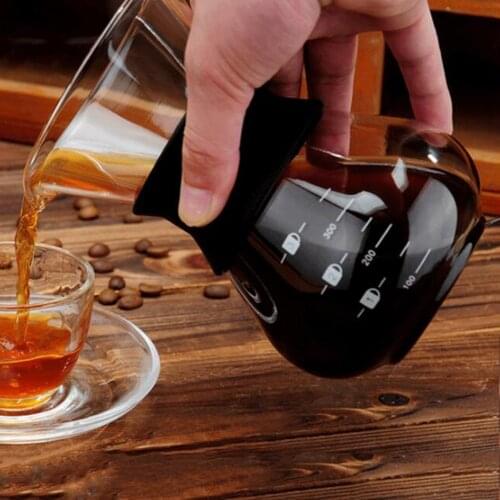 Stainless Steel Filter Dripper 400ml Pour Over Coffee Maker Glass Coffee Pot Coffee Brewer Coffee Making Accessories