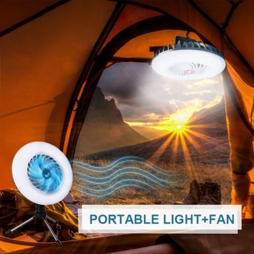 Camping Fan Camping Light Portable Lantern LED Flashlight Tent Fan Power Bank Function Emergency Lamp For Camping