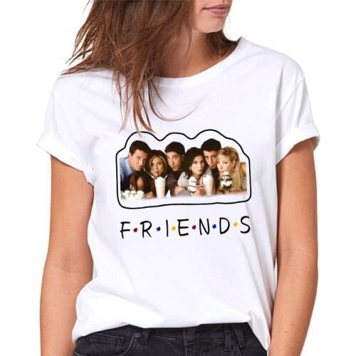 T-shirt For Woman 2021 friends tv show graphic t shirt Fashion Top Female Summer Short Sleeve Femme Letter Friends T-shirts