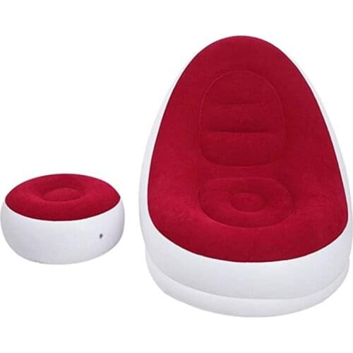 Chair Pile Coating Outdoor Tools BEAN BAG Lazy Sofa Inflatable Folding Recliner Outdoor Sofa Bed With Pedal Flocking Single Sofa