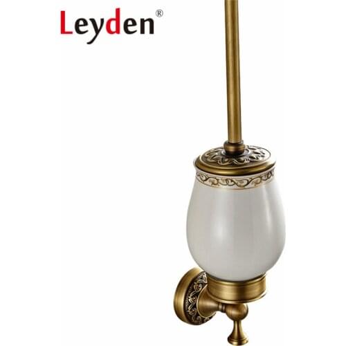 Leyden Antique Brass/ ORB Wall Mounted Toilet Brush Holder Copper Antique/ Black Toilet Brush and Holder Bathroom Accessories