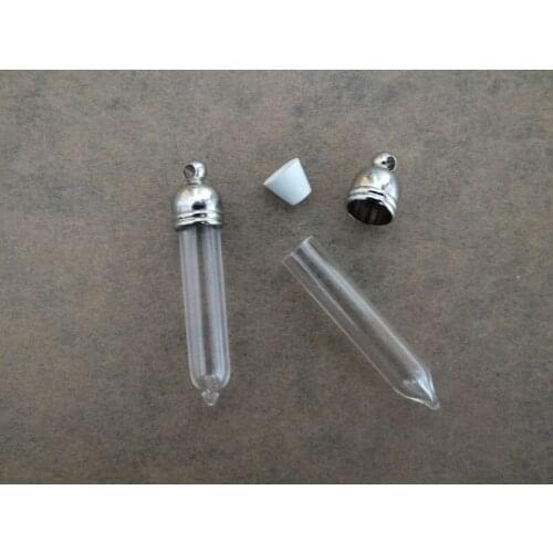 Small glass personality pendant handmade Art Necklace Service cap 31x5mm