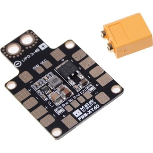 Matek Systems PDB XT60 W/ BEC 5V & 12V 2oz Copper For RC Helicopter FPV Quadcopter Muliticopter Drone Power Distribution Board