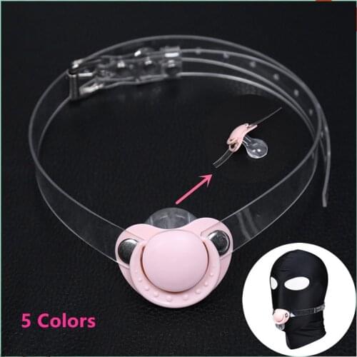 Adult Baby Cute Pacifier Open Mouth Gag Slave Sex Restraint Ball Pacifier Mouth Plug BDSM Bondage Sex Toys for ABDL Daddys Girl
