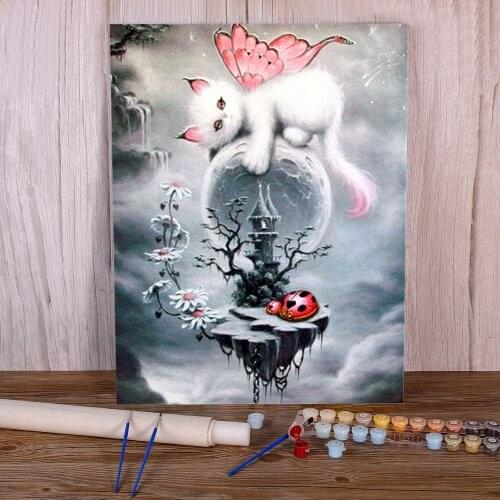 Cat Animals Painting By Numbers Package Oil Paints 50*70 Picture By Numbers Photo Loft Picture Children Handiwork Art