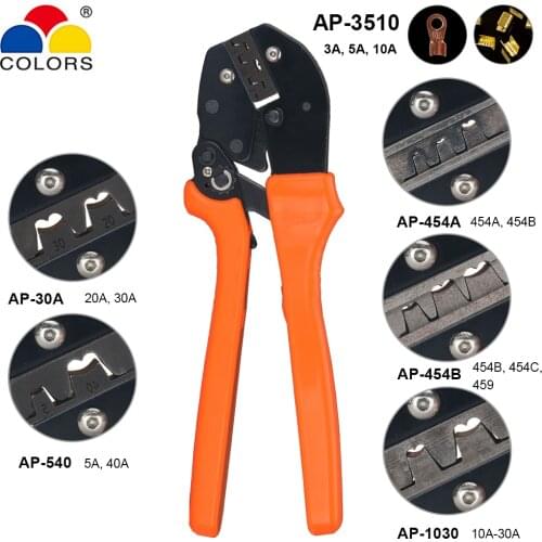 Cable Lugs Crimp Pliers 3A 5A 10A 20A 30A 40A 454A/B/C 459 Splice Naked Terminals Ratchet Crimper 250mm Crimping Hand Tools