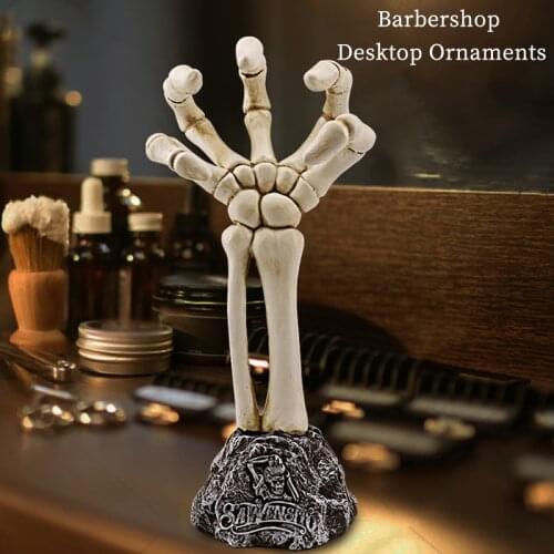 Barbershop desktop decoration tools retro oil head shop storage personalized ornaments art skull hairdressing supplies
