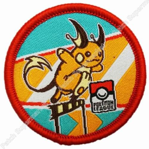 Raichu League Patch Go Iron On Patch Woven Emblem applique Costume Cosplay Team