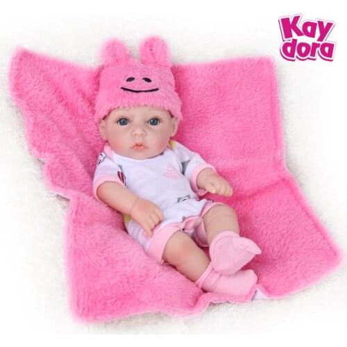 Full Silicone body 10inch 25 cm Reborn Baby Dolls Realistic alive Boneca Bebe Lifelike Real Girl Doll Birthday Christams