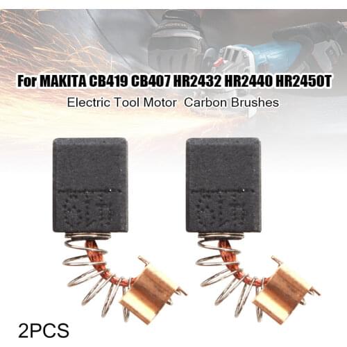 2pcs/Set 11.5X9X6mm Carbon Brushes Electric Tool Motor For Generic Repairing Part For MAKITA CB419 CB407 HR2432 HR2440 HR2450T
