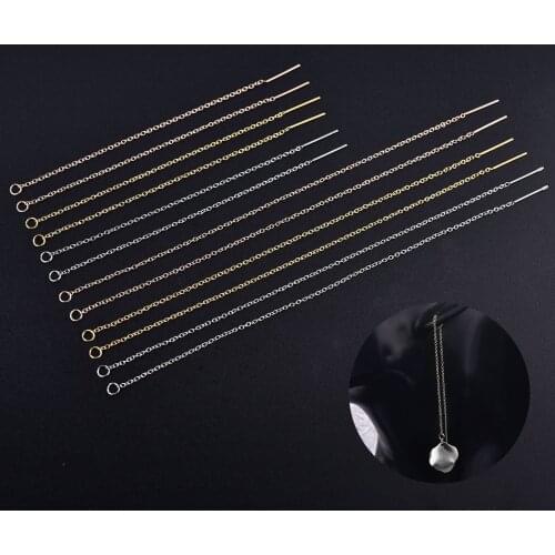 10Pcs/Pack Stainless Steel Long Tassel Chain Drop Earrings Ear Line Earring Chain Accessories For DIY Jewelry Making Findings