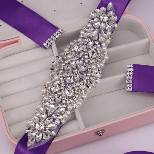 Rhinestones Handmade Belt Wedding Belt Accessories Marriage Bridal Sashes Wedding Bridal Sash For Wedding Party Dress Handmade
