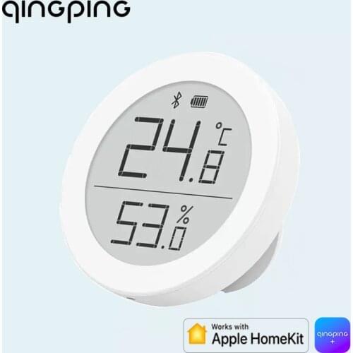 Xiaomi Qingping Smart Temperature Humidity Monitor Sensor BT 5.0 Thermometer Electric Ink Display Screen Works for Apple HomeKit