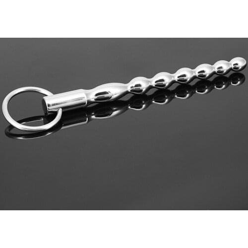 9mm Urethral Beads Penis Plug Stainless Steel Horse Eye Sounding Rod Penis Inert Urethral Sound Dilators Sex Toys For Men