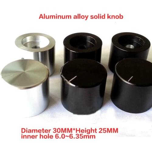 30*25mm Chassis Knob Potentiometer Tone Power Amplifier Chassis Knob DIY Aluminum Alloy Solid Knob Volume Potentiometer Knob