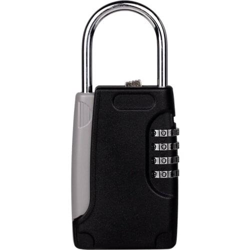 Hook Type Key Storage Box With 4-digit Mechanical Code Lock Zinc Alloy For Outdoor Fitness Tourism