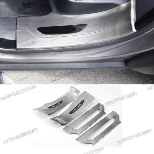Lsrtw2017 stainless steel car door threshold sill protective panel for Range Rover Velar 2017 2018 2019