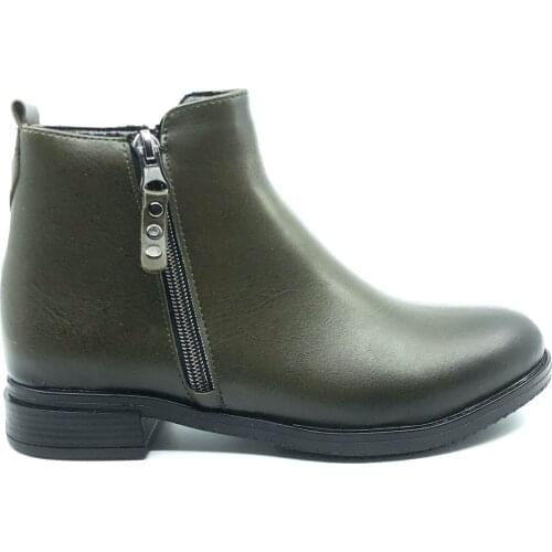 Pianoluce Lady Zipper Boots Skin Khaki PLA54