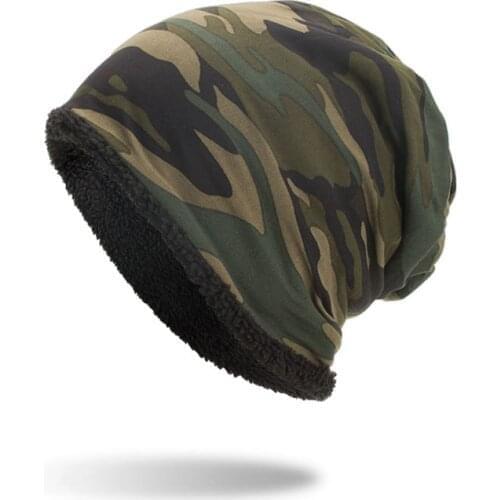 Winter Elastic Hunting Riding Fishing Warm Tactical Fleece Cap Men Outdoor Sports Running Climbing Windproof Camouflage Hat