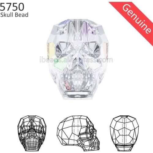 1 piece) 100% Original Crystal from Swarovski 5750 Skull bead made in Austria loose beads rhinestone for DIY jewelry making
